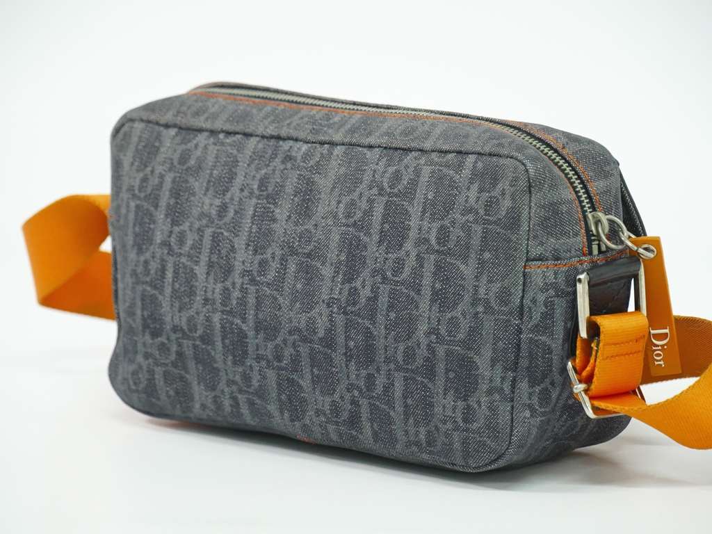 Christian Dior Flight Shoulder Bag Navy Good condition - Back View