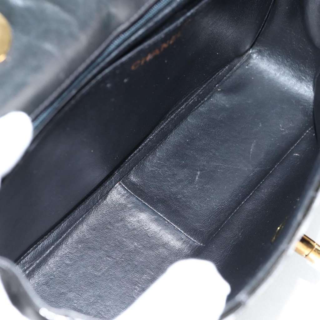 Chanel Vintage Classic Single Flap Bag Black Fair condition - Box View