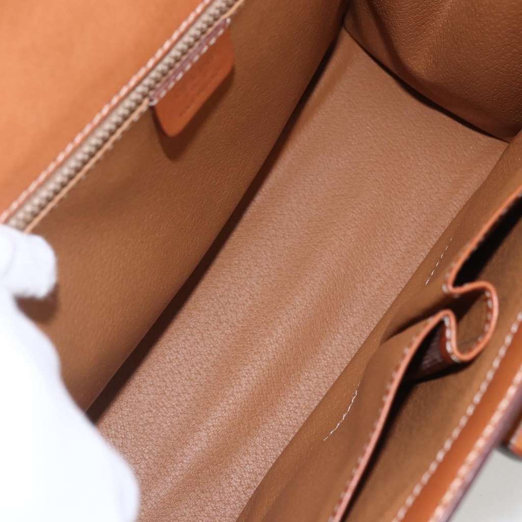 Celine Vintage Macadam Handbag Beige Canvas Good condition - Box View