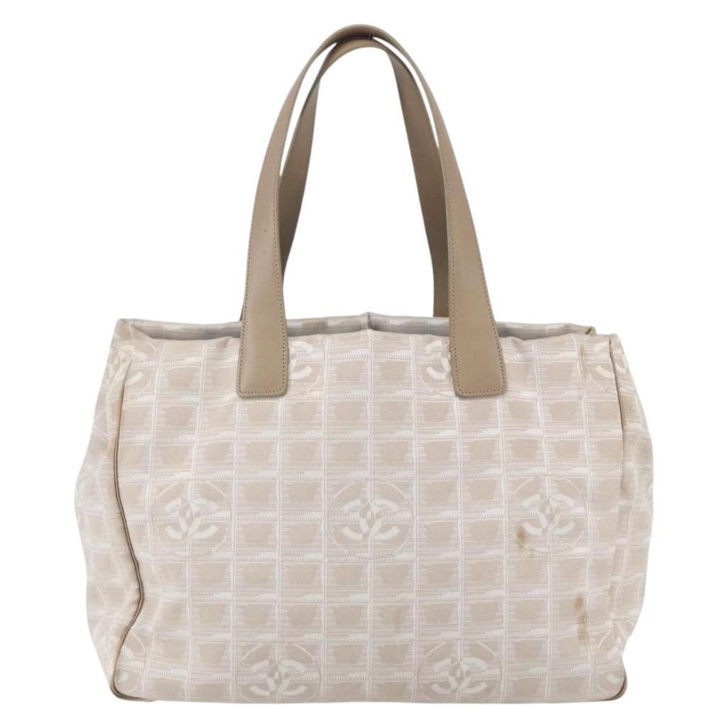 Chanel Travel Line Tote Beige Fair condition - Back View