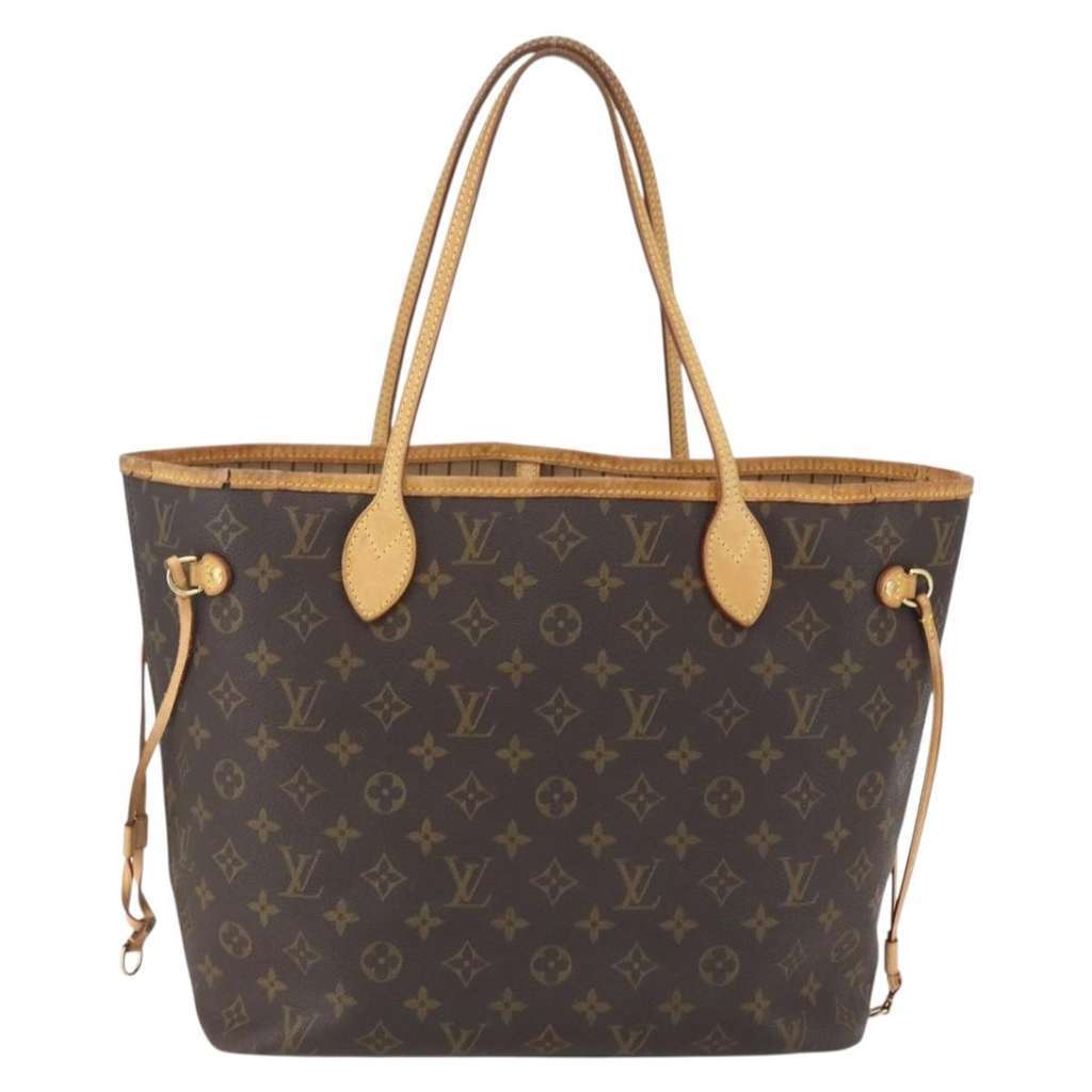 Louis Vuitton Neverfull Tote Brown Canvas Fair condition - Back View
