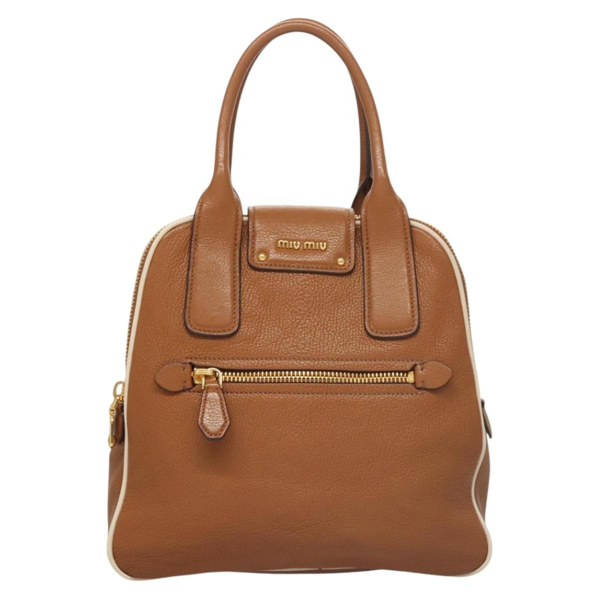 Miu Miu Vintage Handbag Brown Leather Good condition - Back View