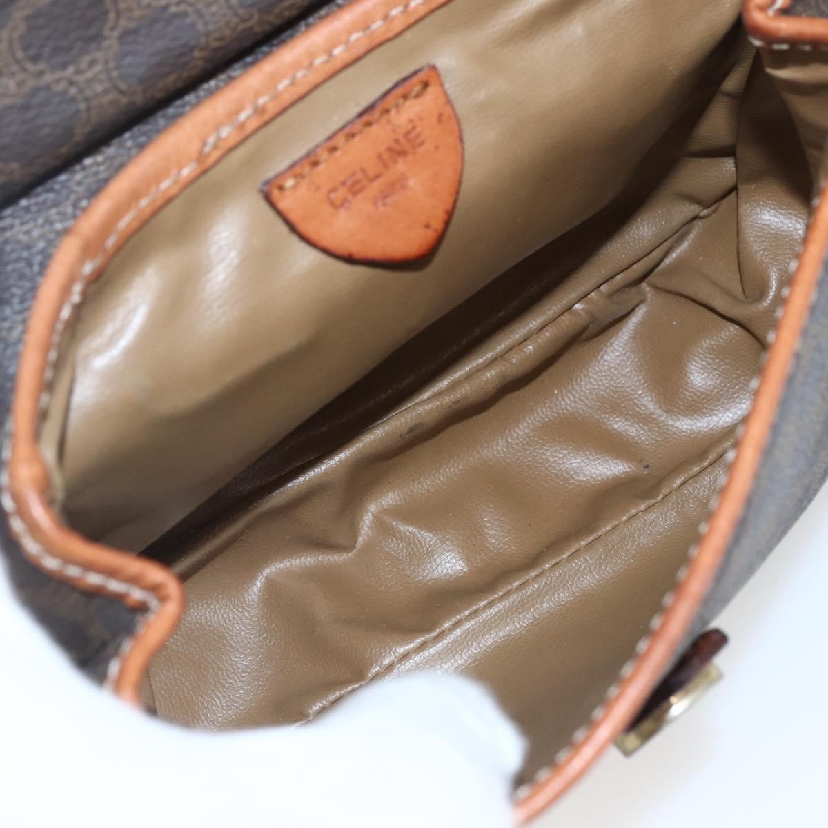 Celine Vintage Macadam Shoulder Bag Brown Canvas Fair condition - Box View