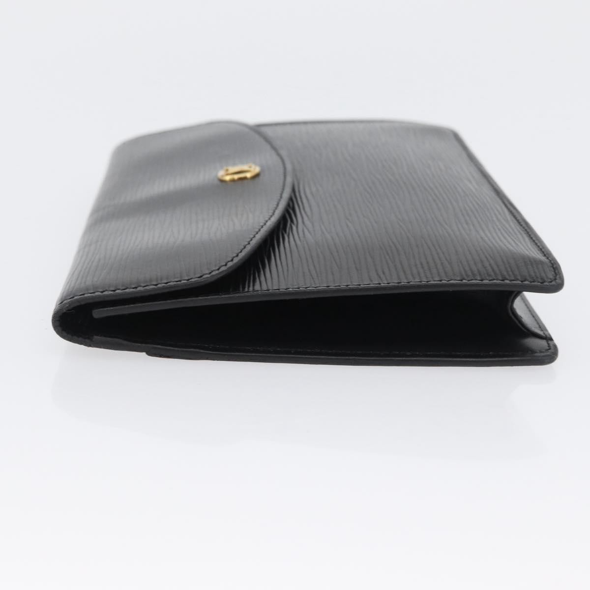Louis Vuitton Vintage Montaigne Clutch Black Leather Good condition - Model View