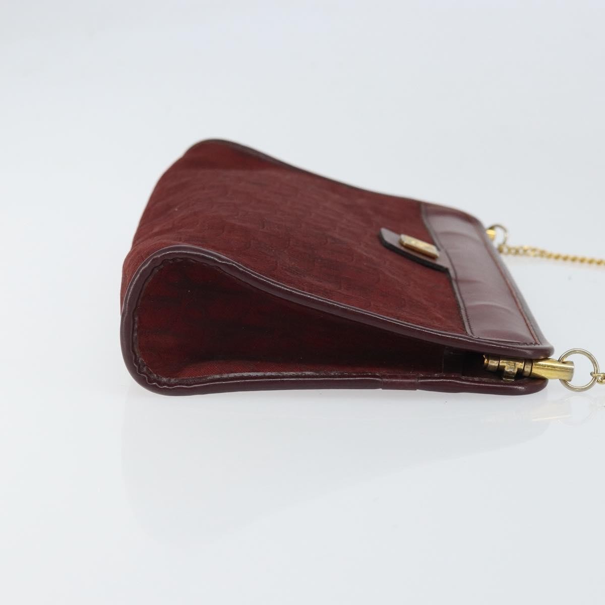 Christian Dior Vintage Trotteur Chain shoulder bag Red Canvas Fair condition - Inside View