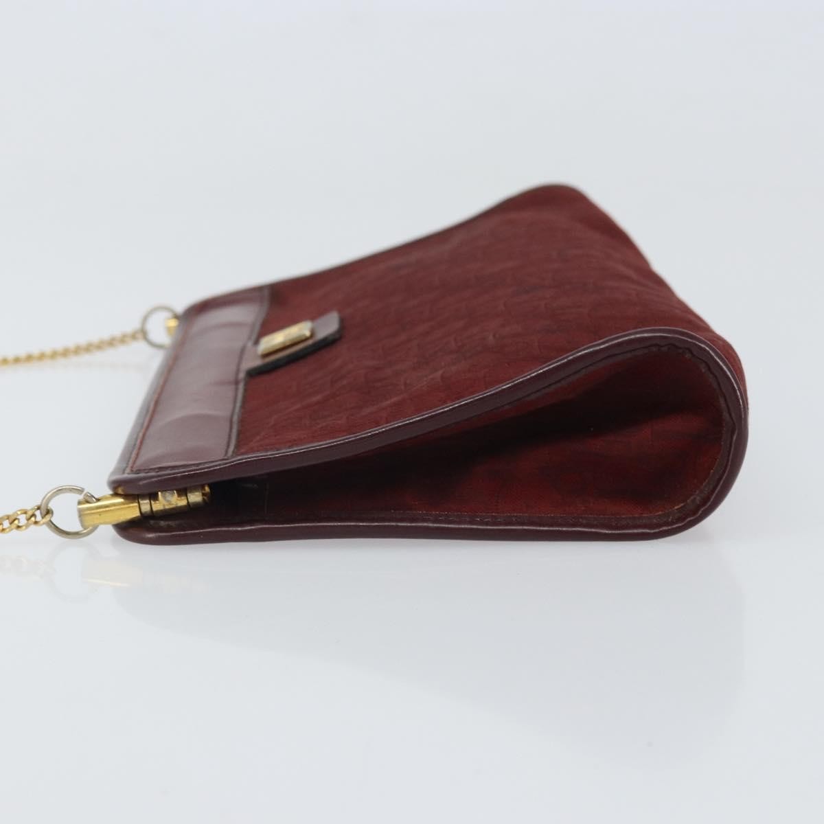 Christian Dior Vintage Trotteur Chain shoulder bag Red Canvas Fair condition - Model View