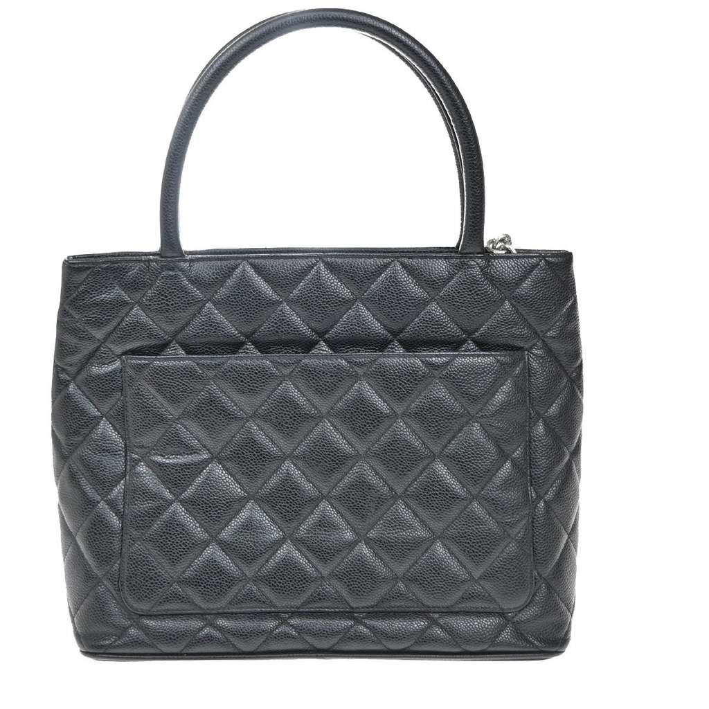 Chanel Medallion Tote Black Leather Good condition - Back View