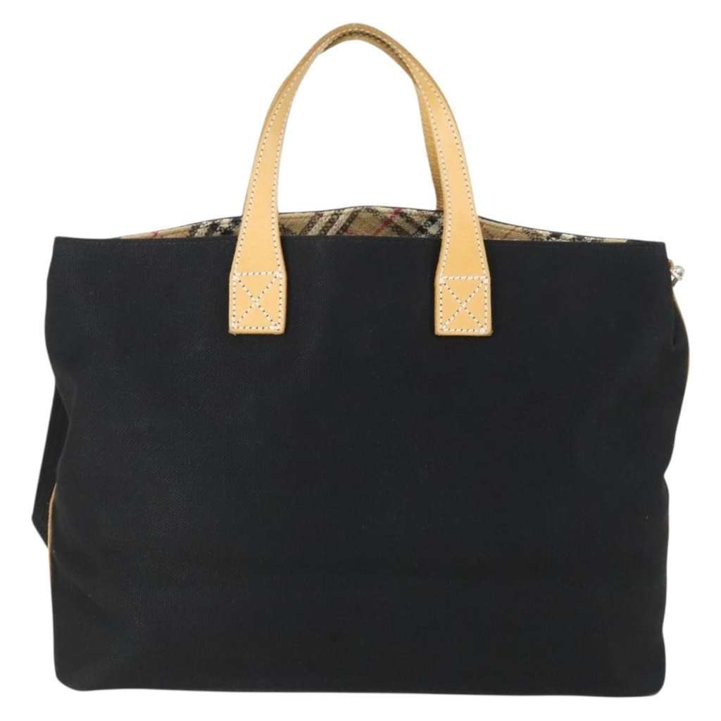 Burberry Blue Label Tote Bag Black Canvas Good condition - Back View