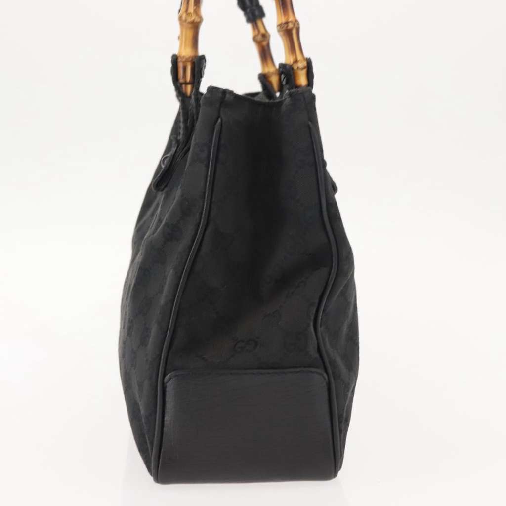 Gucci Vintage Bamboo Handle Bag Black Canvas Good condition - Inside View