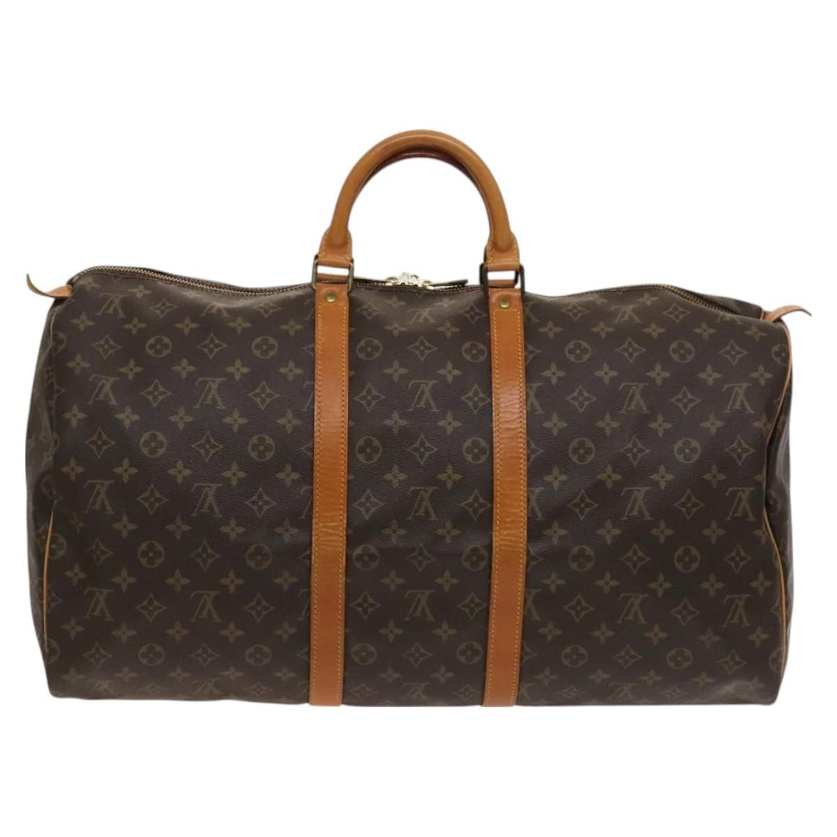 Louis Vuitton Keepall Bag Brown Canvas Fair condition - Back View