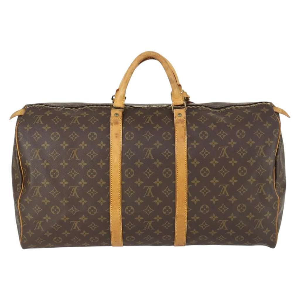 Louis Vuitton Keepall Bag Brown Canvas Fair condition - Back View
