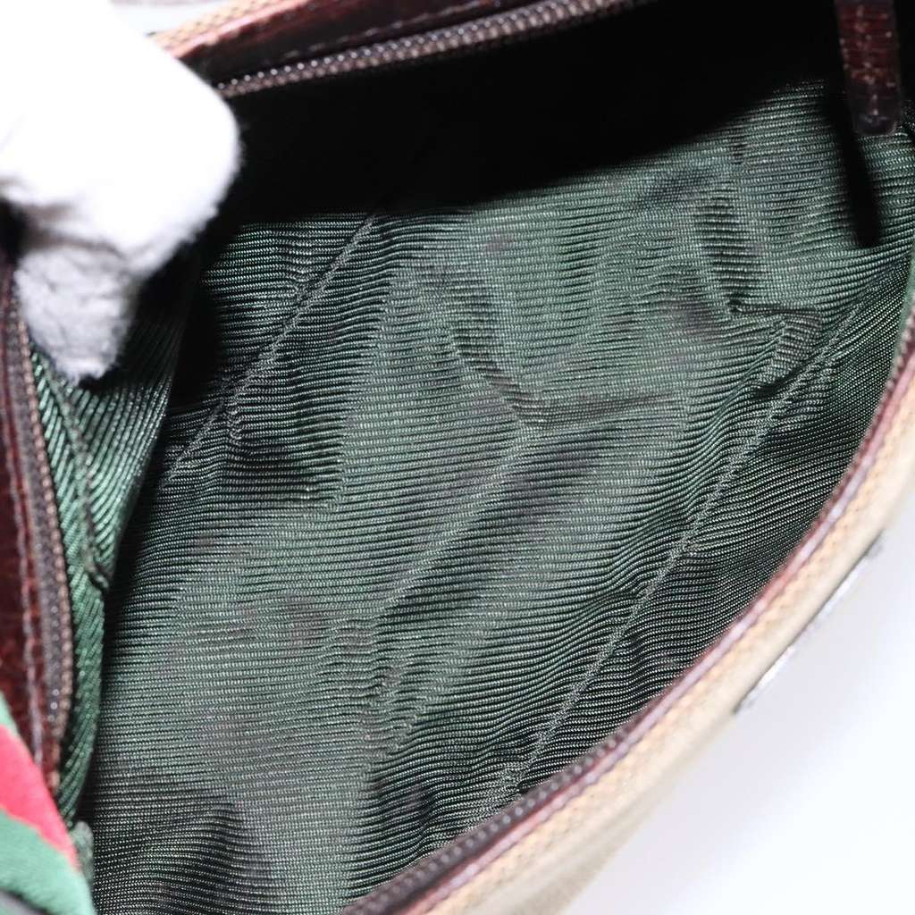 Gucci Sherry line pouch Beige Canvas Good condition - Box View