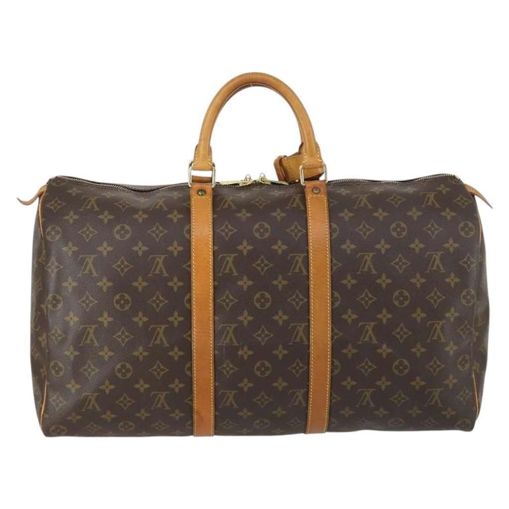 Louis Vuitton Keepall Bag Brown Canvas Fair condition - Back View