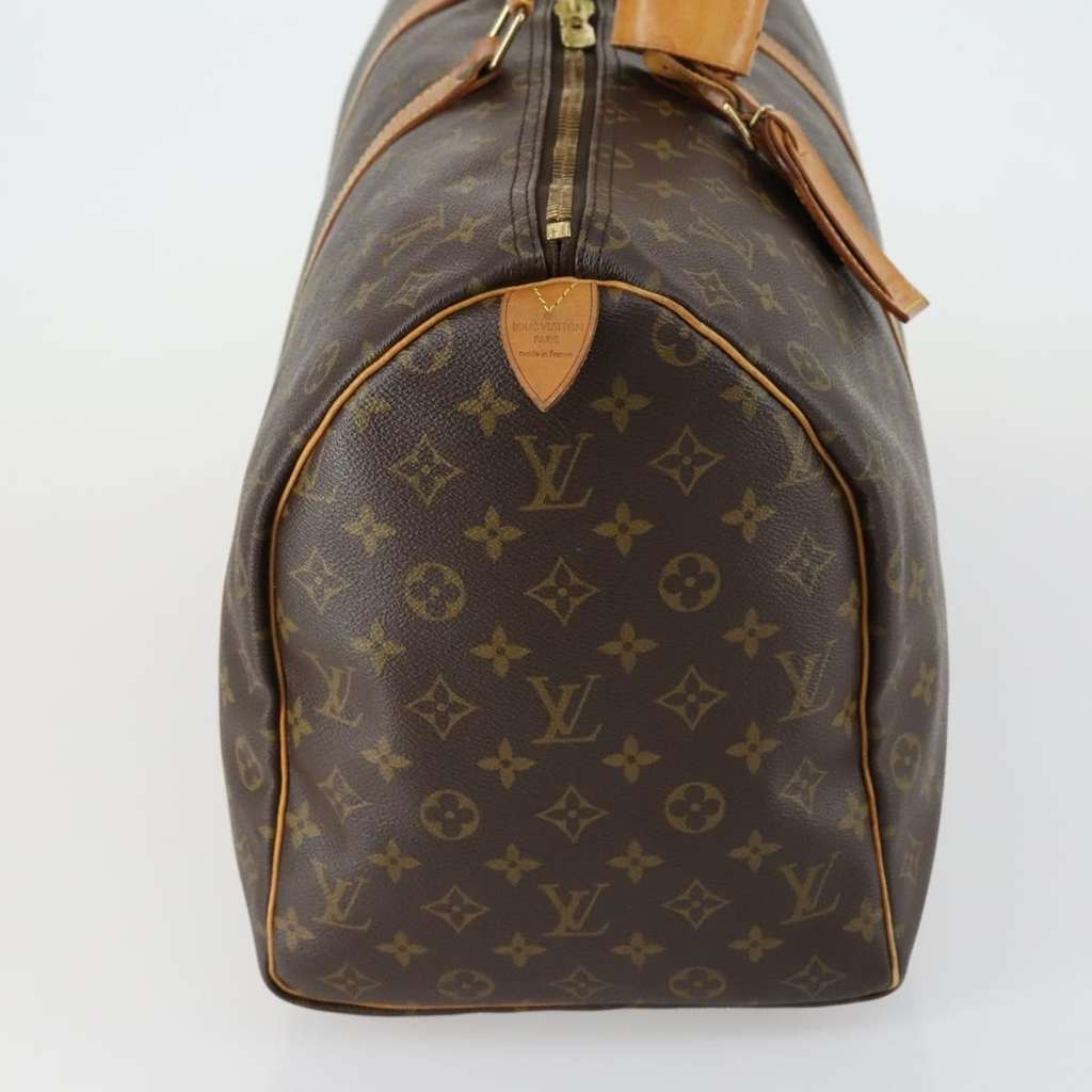 Louis Vuitton Keepall Bag Brown Canvas Fair condition - Model View