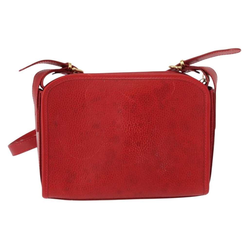 Celine Vintage Shoulder Bag Red Leather Fair condition - Back View