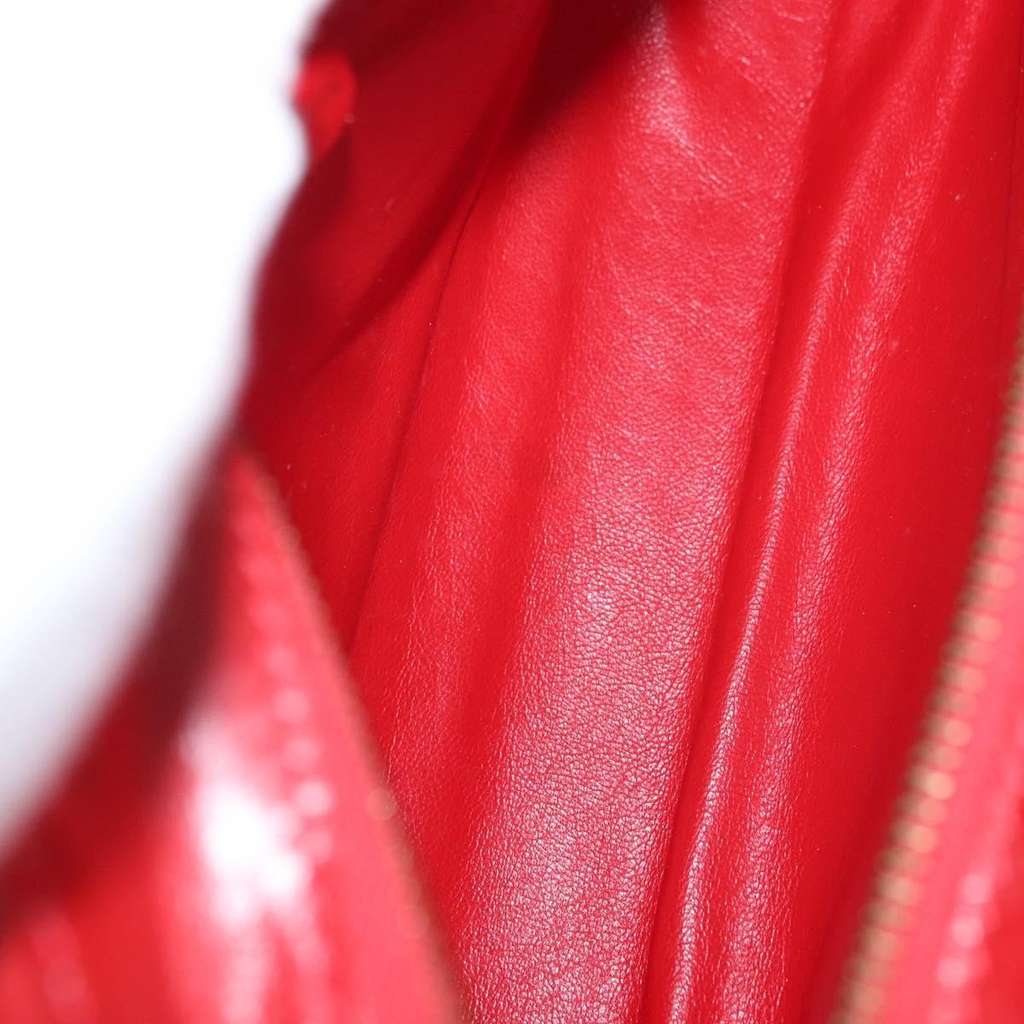 Celine Vintage Shoulder Bag Red Leather Fair condition - Box View