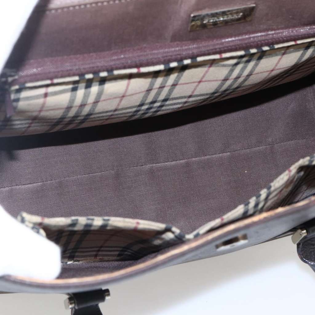 Burberry Vintage Handbag Brown Leather Good condition - Box View
