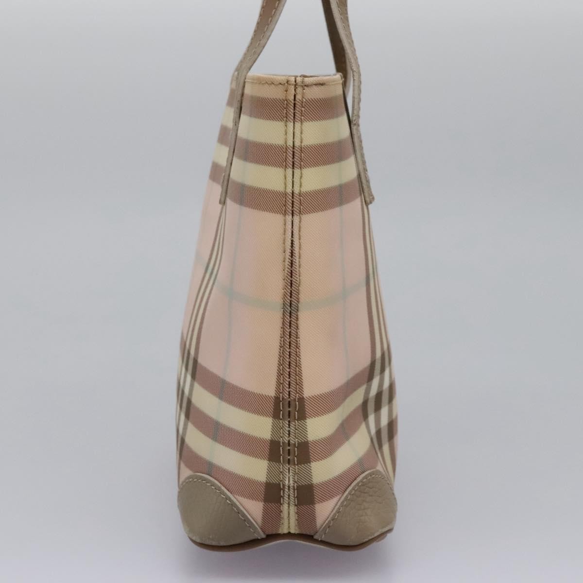 Burberry Nova Check Tote Pink Canvas Good condition - Model View