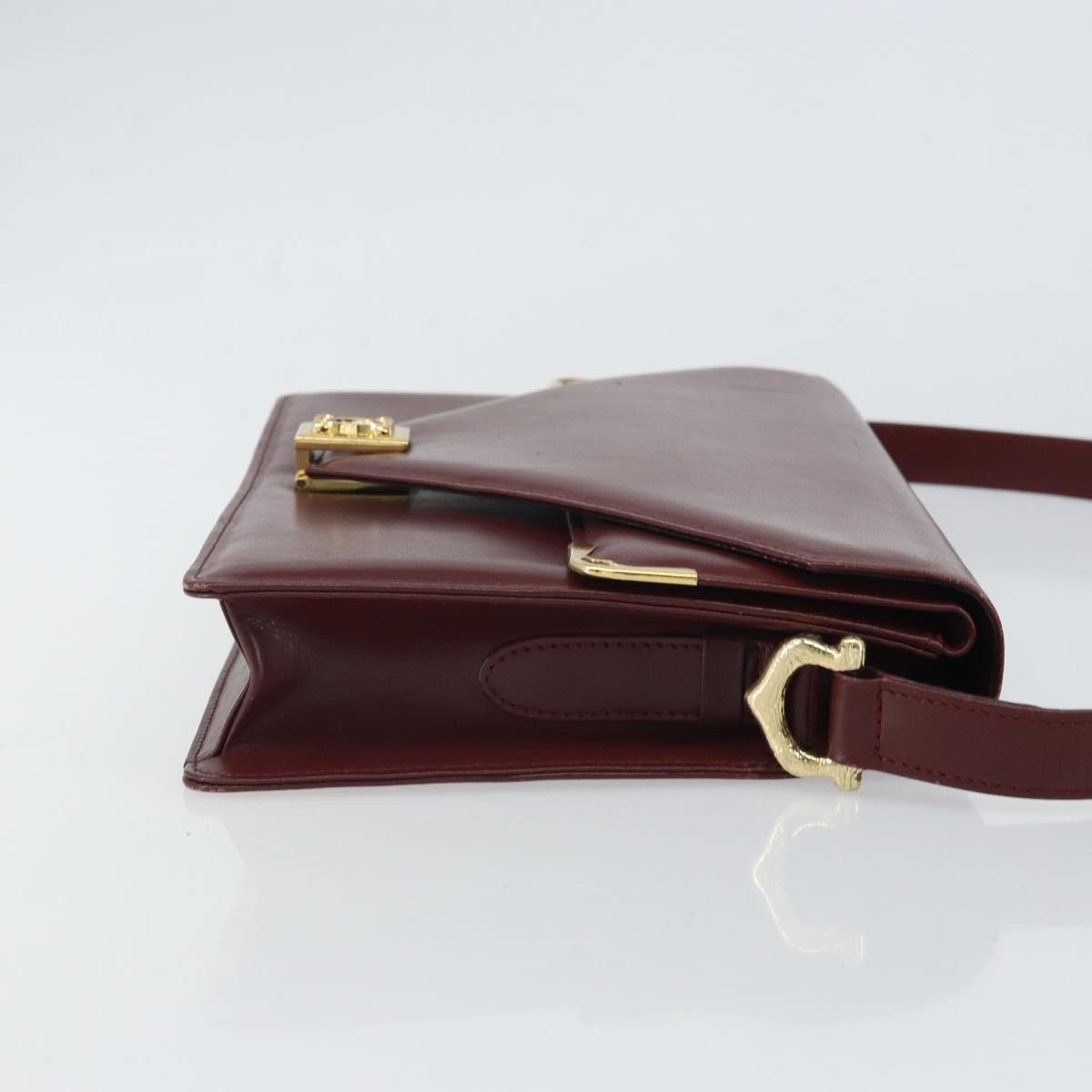 Cartier Must de Cartier Shoulder Bag Burgundy Leather Good condition - Inside View