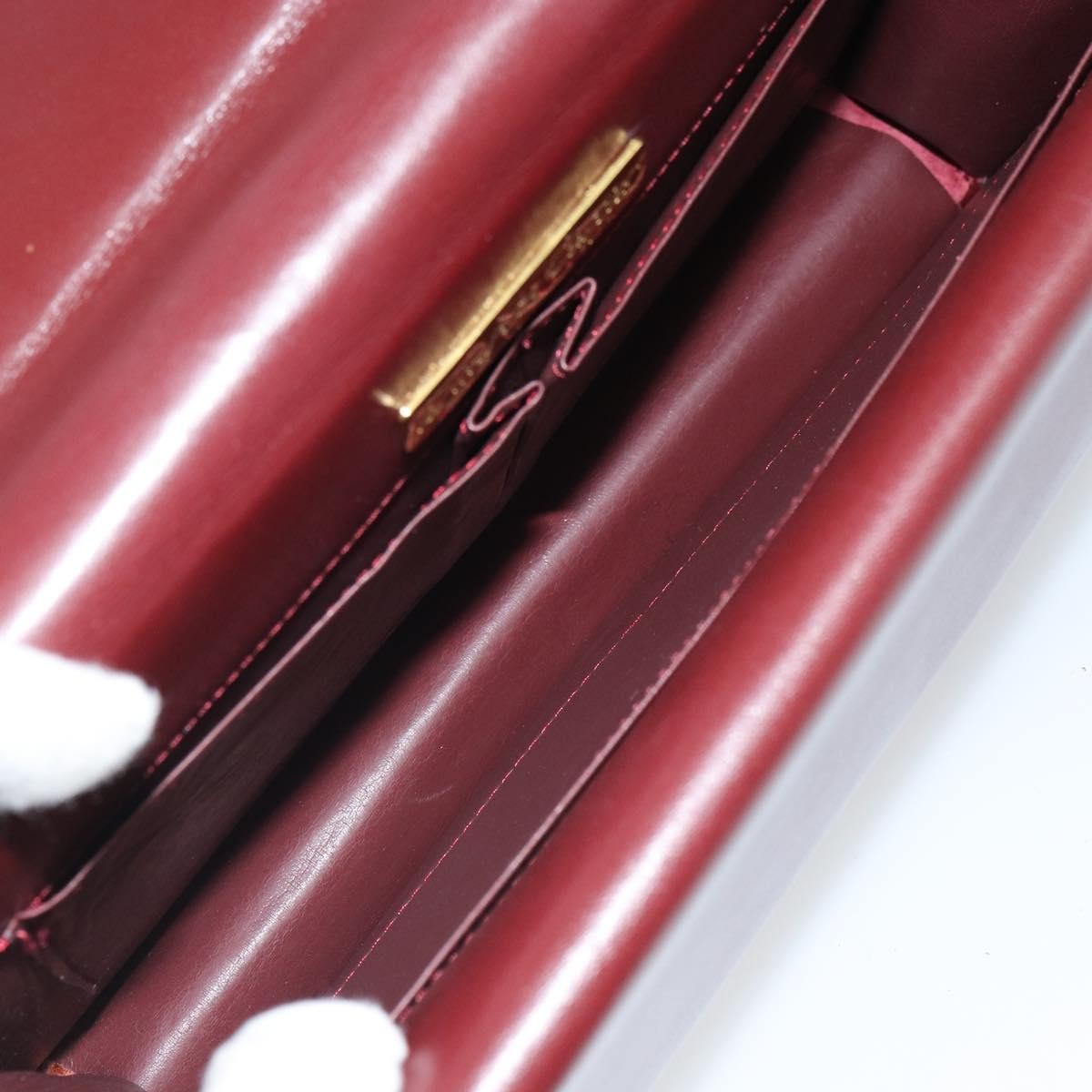 Cartier Must de Cartier Shoulder Bag Burgundy Leather Good condition - Box View
