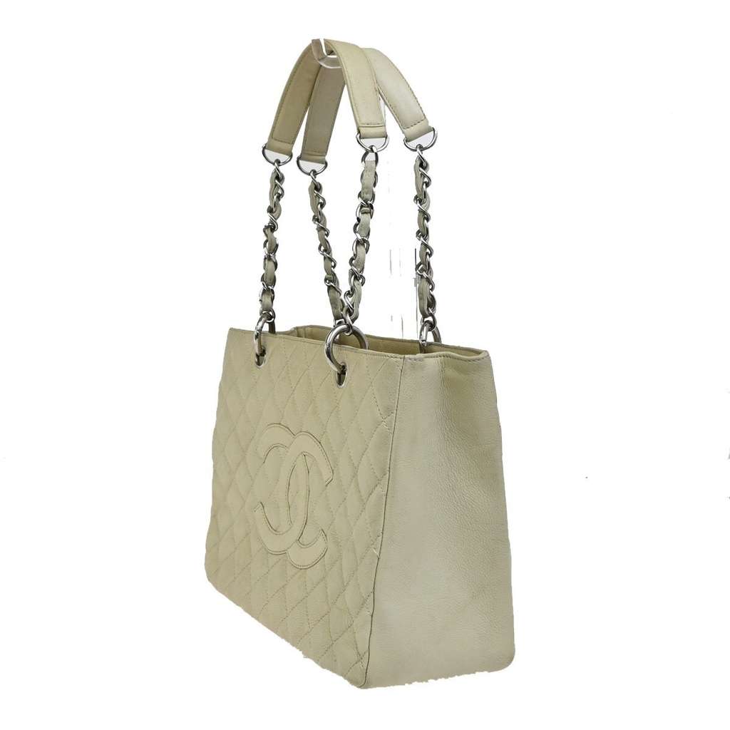 Chanel Grand Shopping Tote Beige Leather Good condition - Inside View