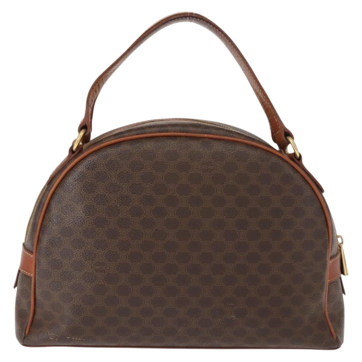 Celine Vintage Macadam Handbag Brown Canvas Good condition - Back View