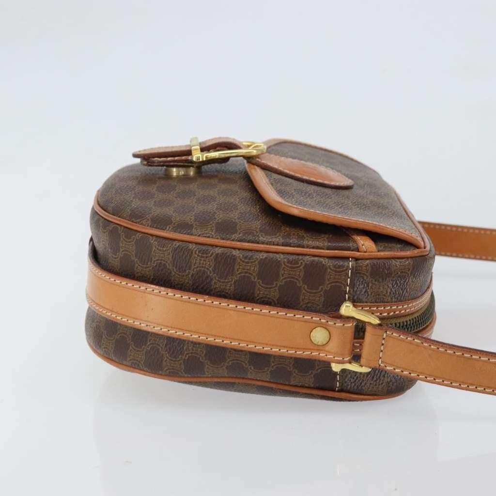 Celine Vintage Macadam Shoulder Bag Brown Canvas Good condition - Inside View