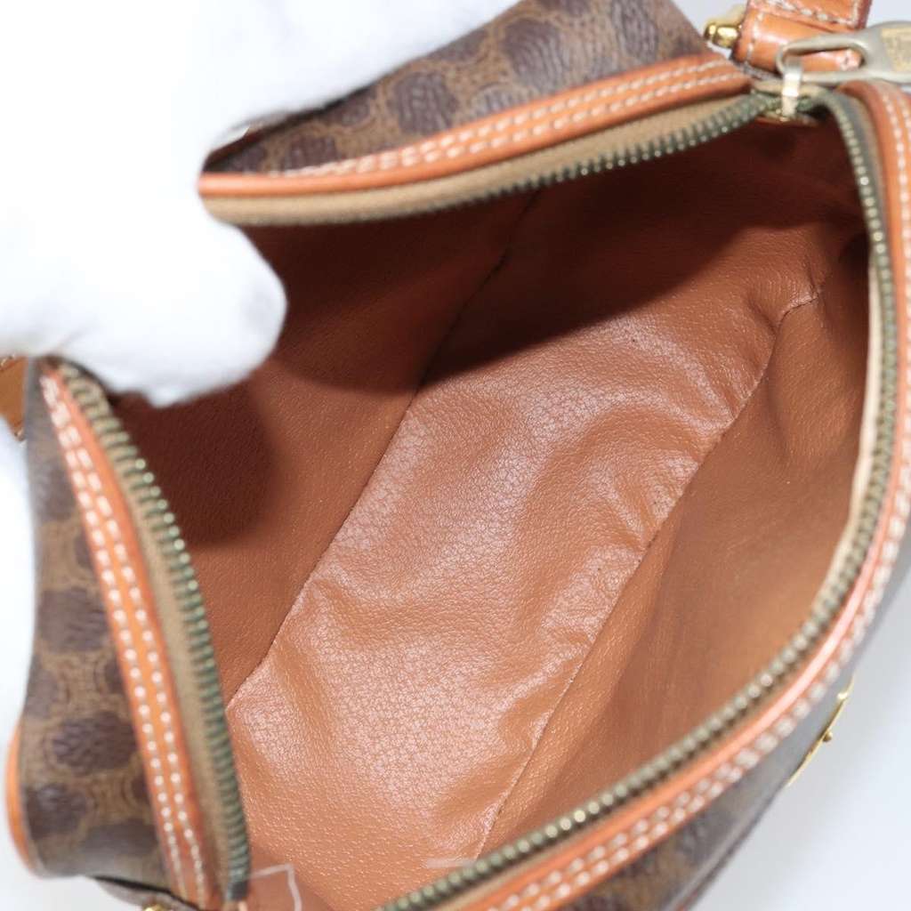 Celine Vintage Macadam Shoulder Bag Brown Canvas Good condition - Box View