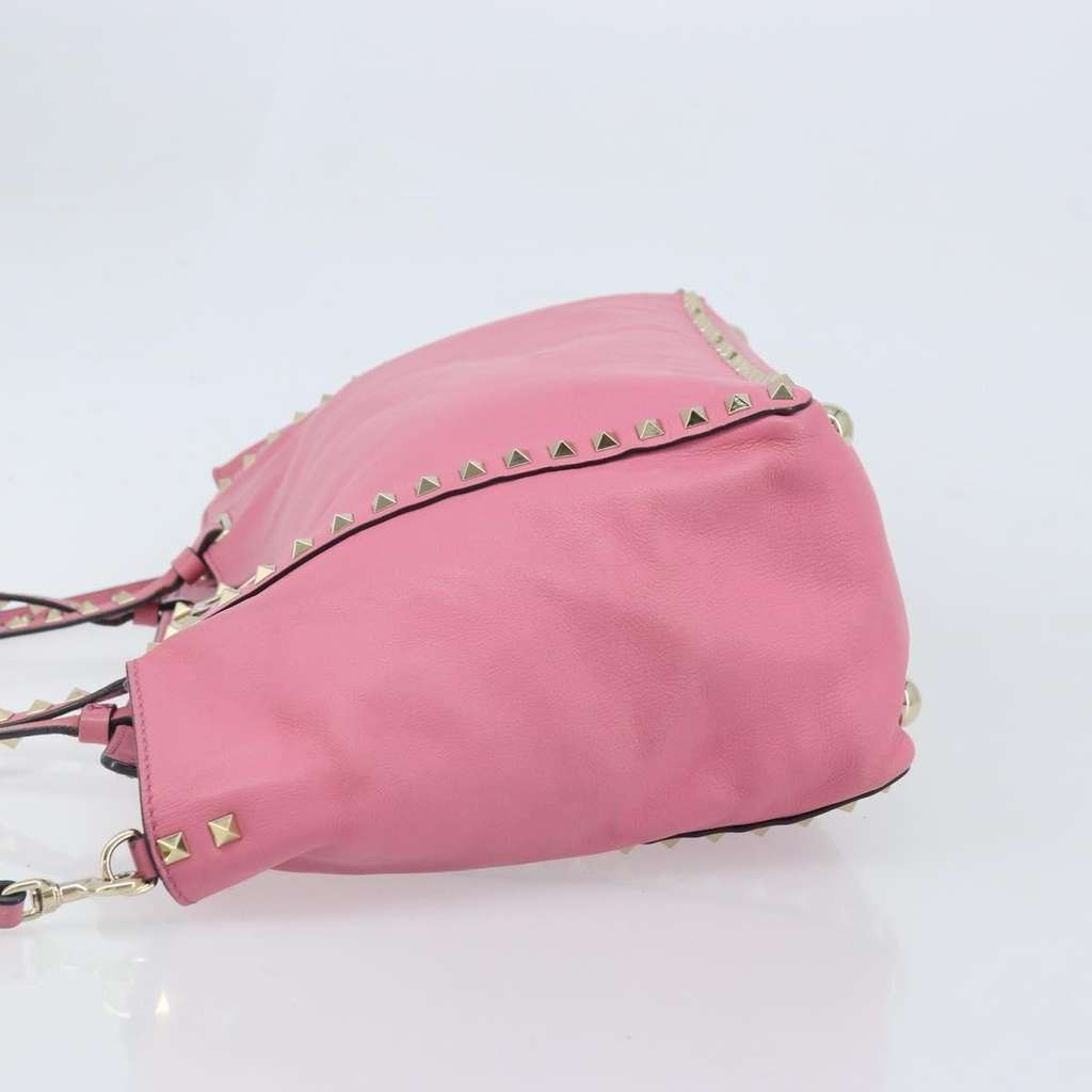 Valentino Garavani Rockstud Tote Pink Leather Fair condition - Model View