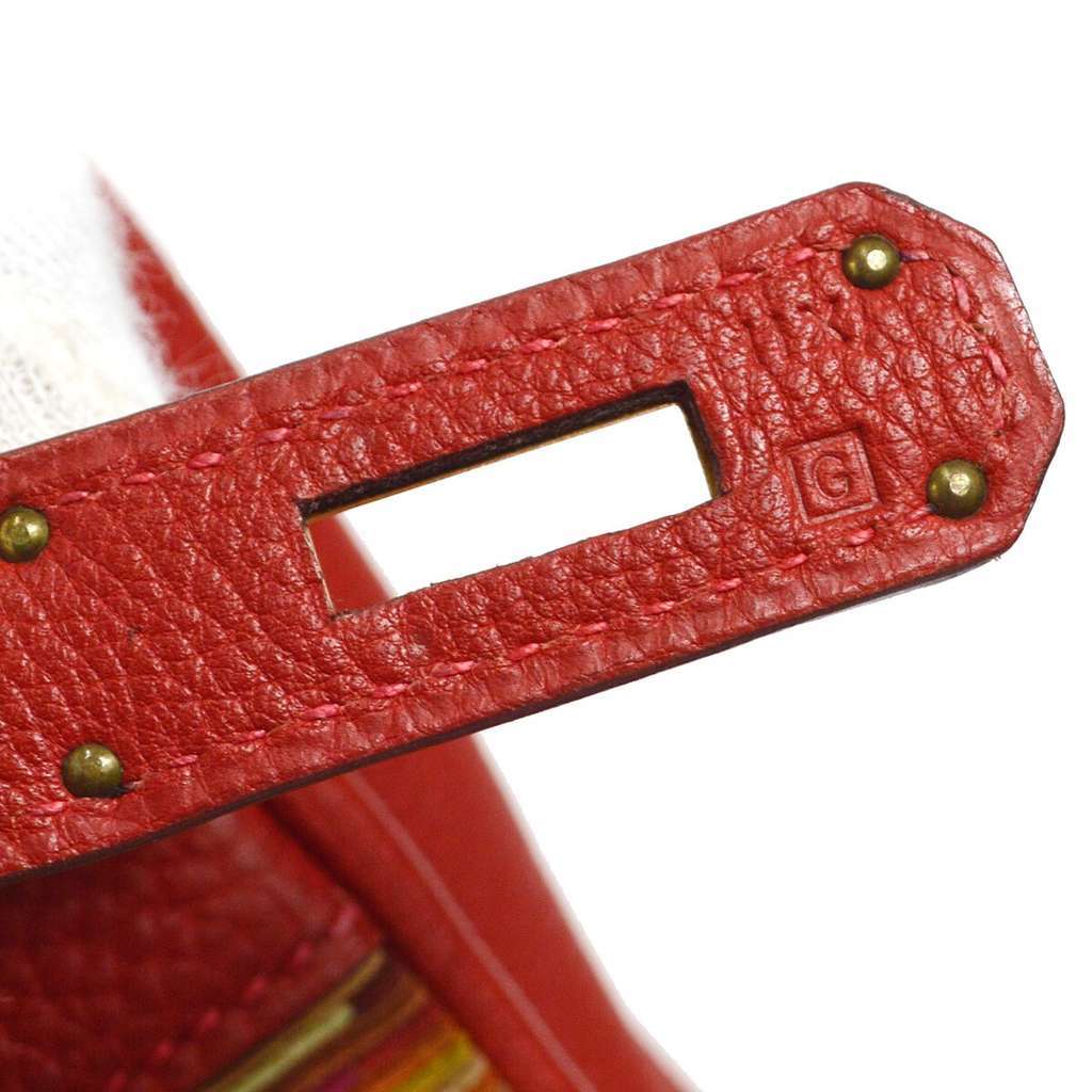 Hermès Kelly Handbag Red Leather Good condition - Box View