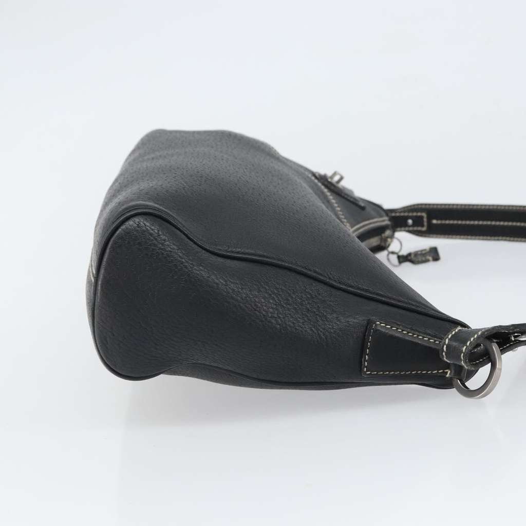 Salvatore Ferragamo Gancini Shoulder Bag Black Leather Good condition - Inside View