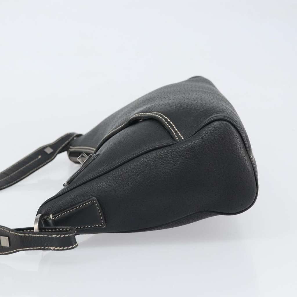 Salvatore Ferragamo Gancini Shoulder Bag Black Leather Good condition - Model View