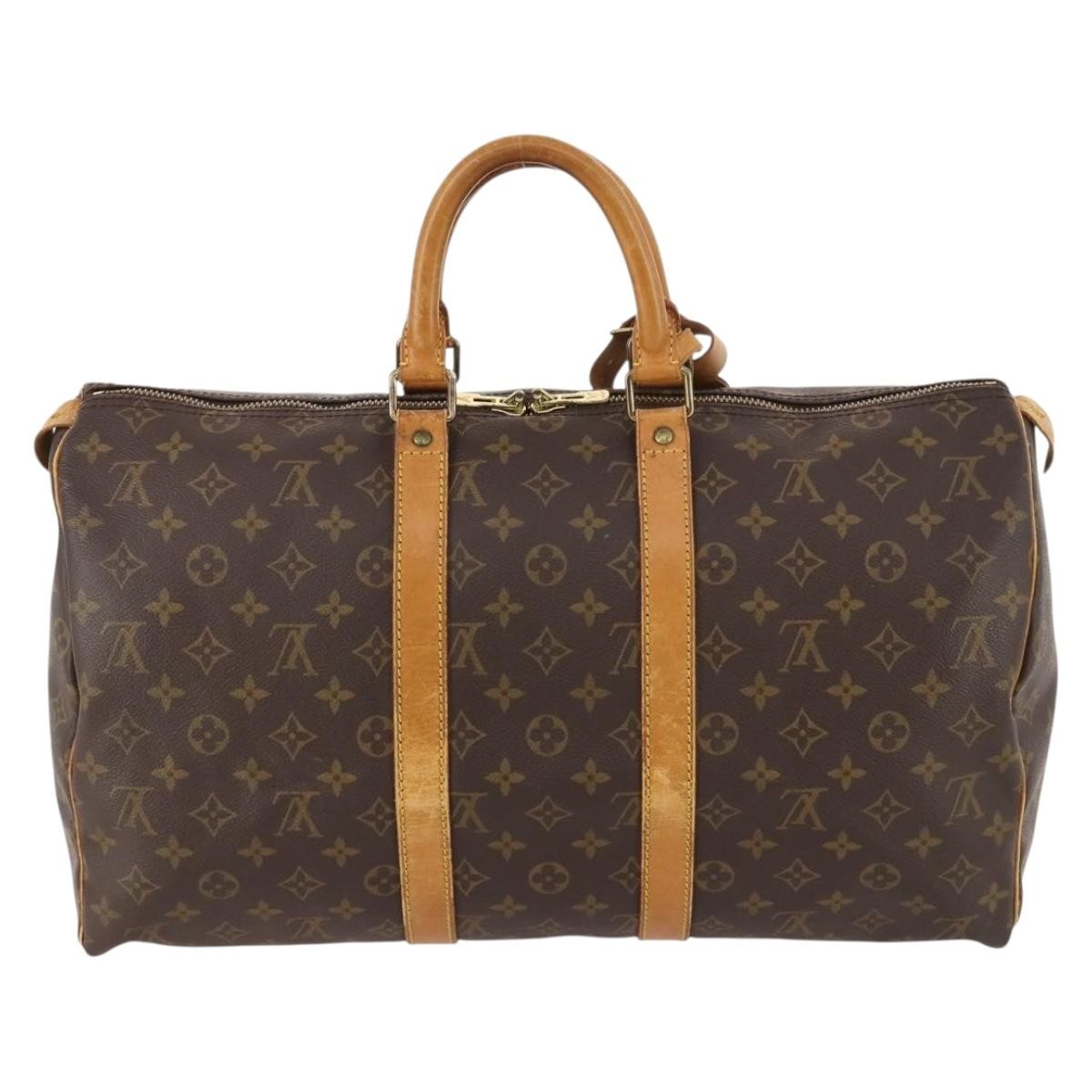 Louis Vuitton Keepall Bag Brown Canvas Fair condition - Back View