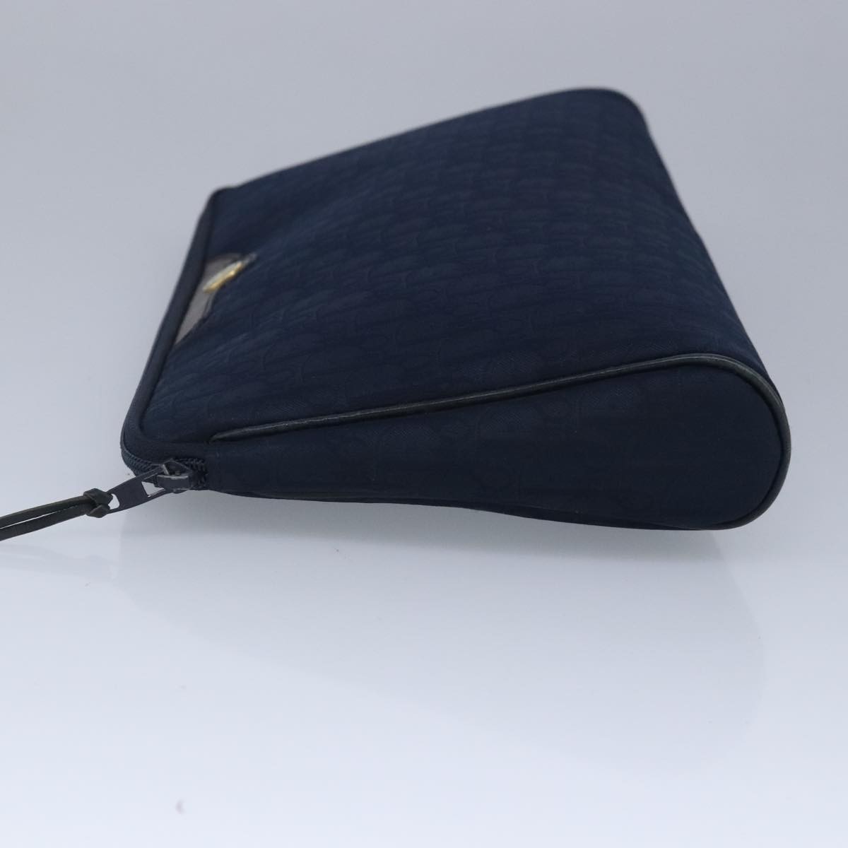 Christian Dior Vintage Trotter Pouch Navy Canvas Good condition - Inside View