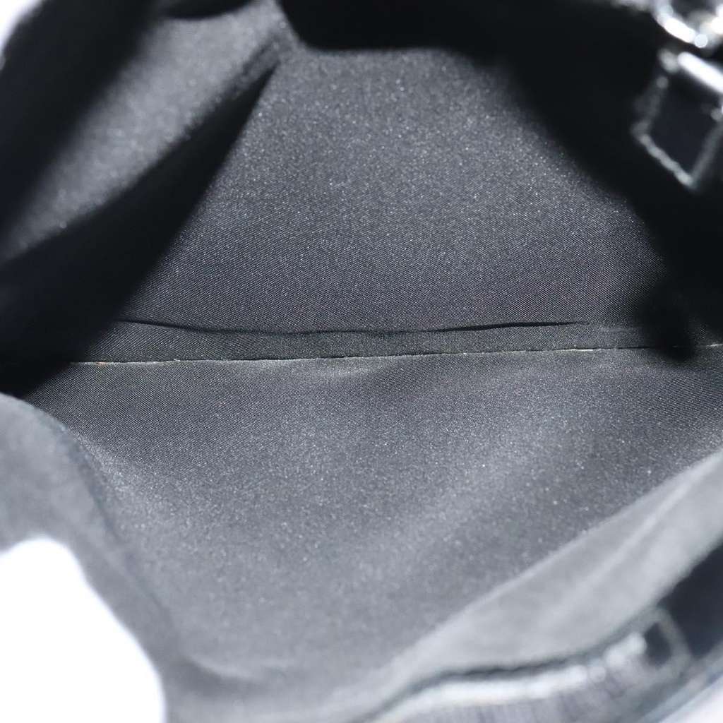 Gucci Vintage Flat Messenger Bag Black Canvas Good condition - Box View