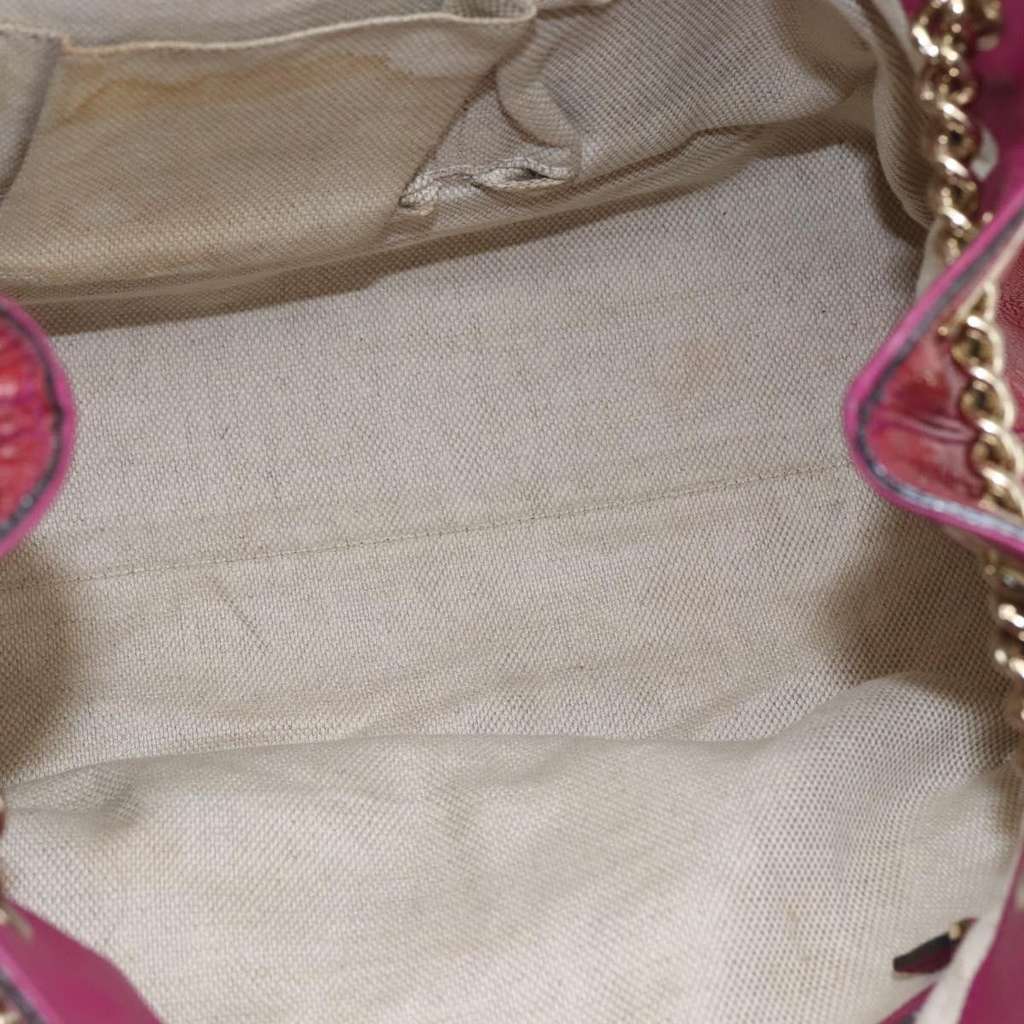 Gucci Soho Chain Strap Shoulder Bag Red Leather Good condition - Box View