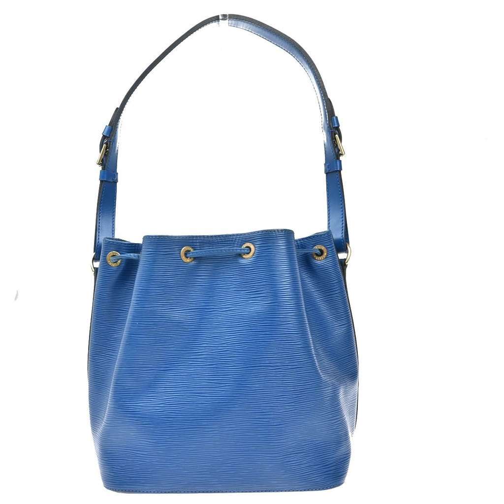 Louis Vuitton Petit Noe Handbag Blue Leather Fair condition - Back View