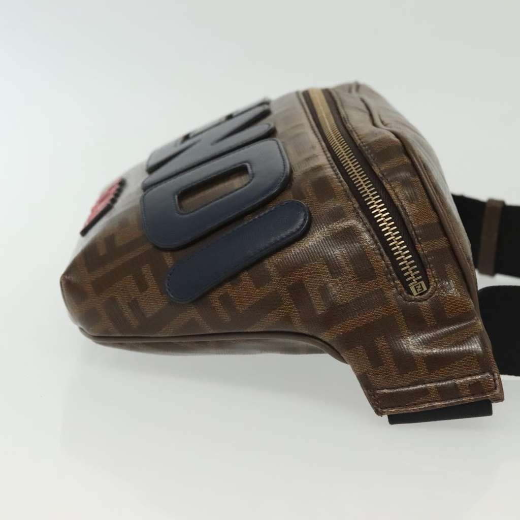 Fendi Mania Logo Waist Bag Brown Canvas Fair condition - Inside View