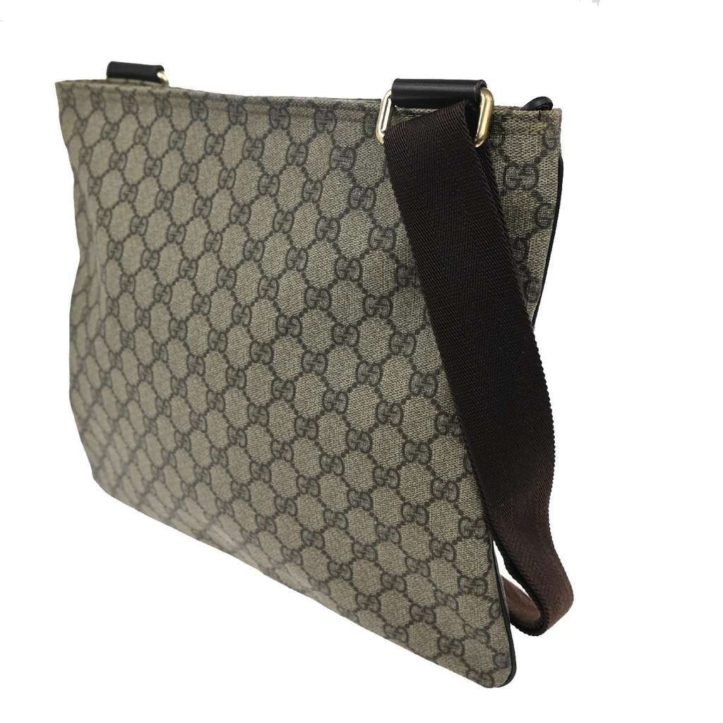 Gucci Zip Top Messenger Bag Brown Canvas Good condition - Inside View