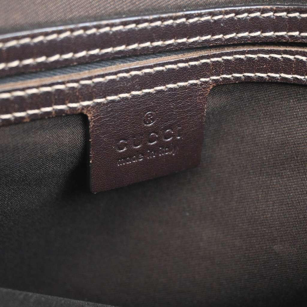 Gucci Zip Top Messenger Bag Brown Canvas Good condition - Box View