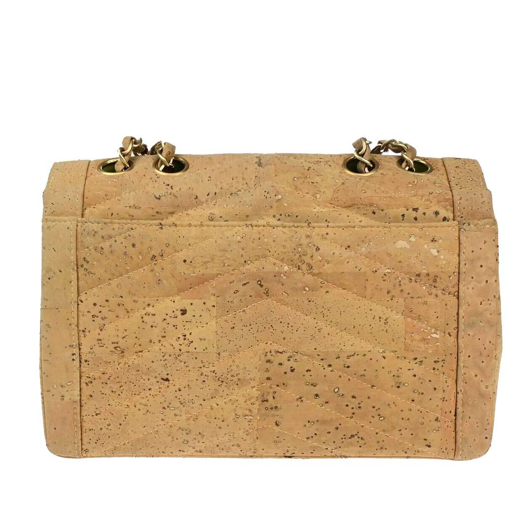 Chanel Vintage Mademoiselle Lock Single Flap Chain Bag Beige Good condition - Back View