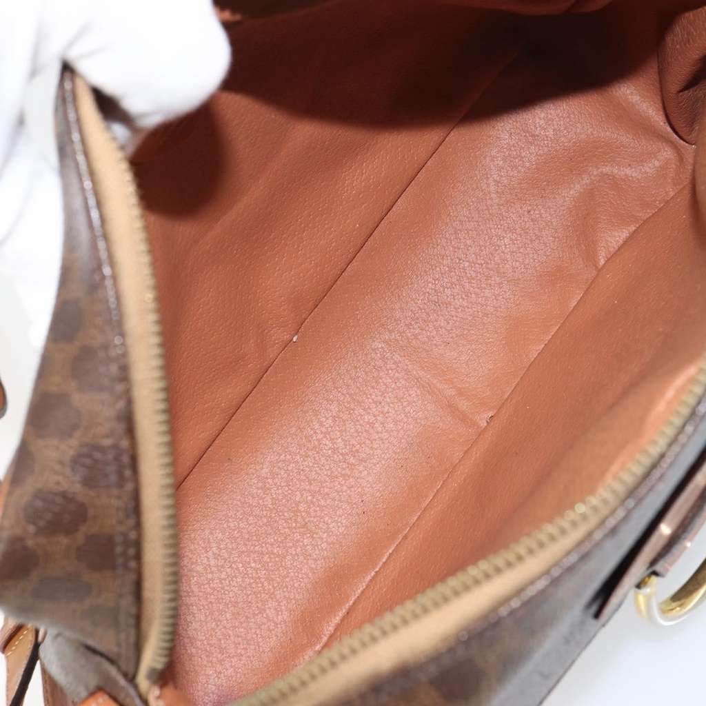 Celine Vintage Macadam Shoulder Bag Brown Canvas Good condition - Box View