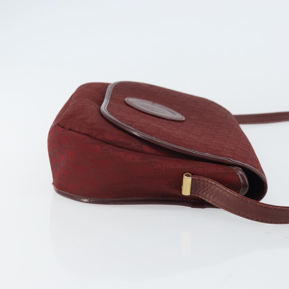 Christian Dior Vintage Trotter Flap Shoulder Bag Red Canvas Good condition - Inside View