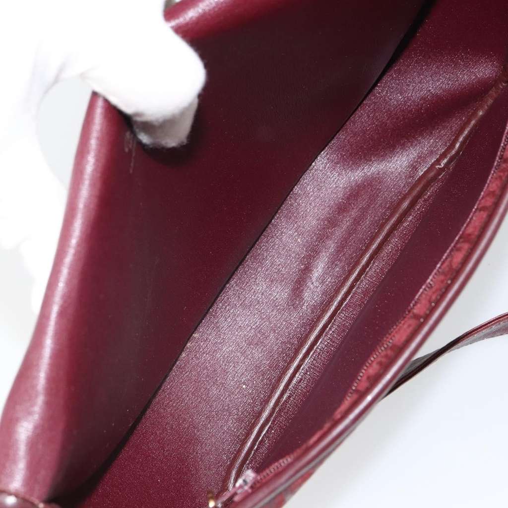 Christian Dior Vintage Trotter Flap Shoulder Bag Red Canvas Good condition - Box View