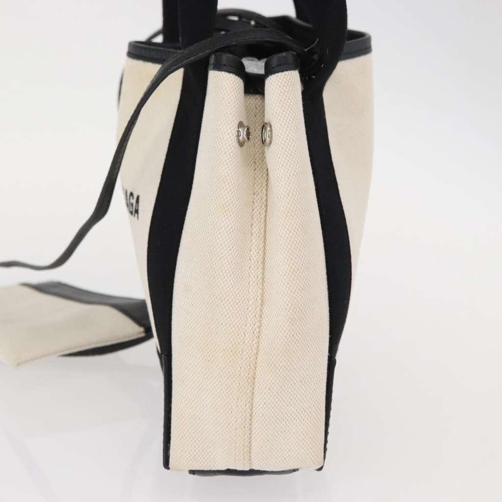 Balenciaga Navy Cabas White Canvas Good condition - Inside View