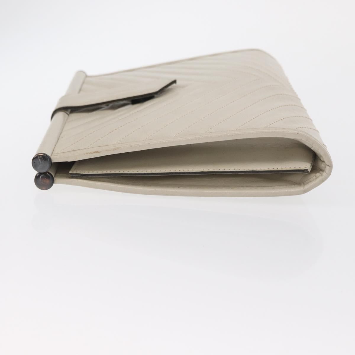 Saint Laurent Vintage Clutch White Leather Good condition - Model View