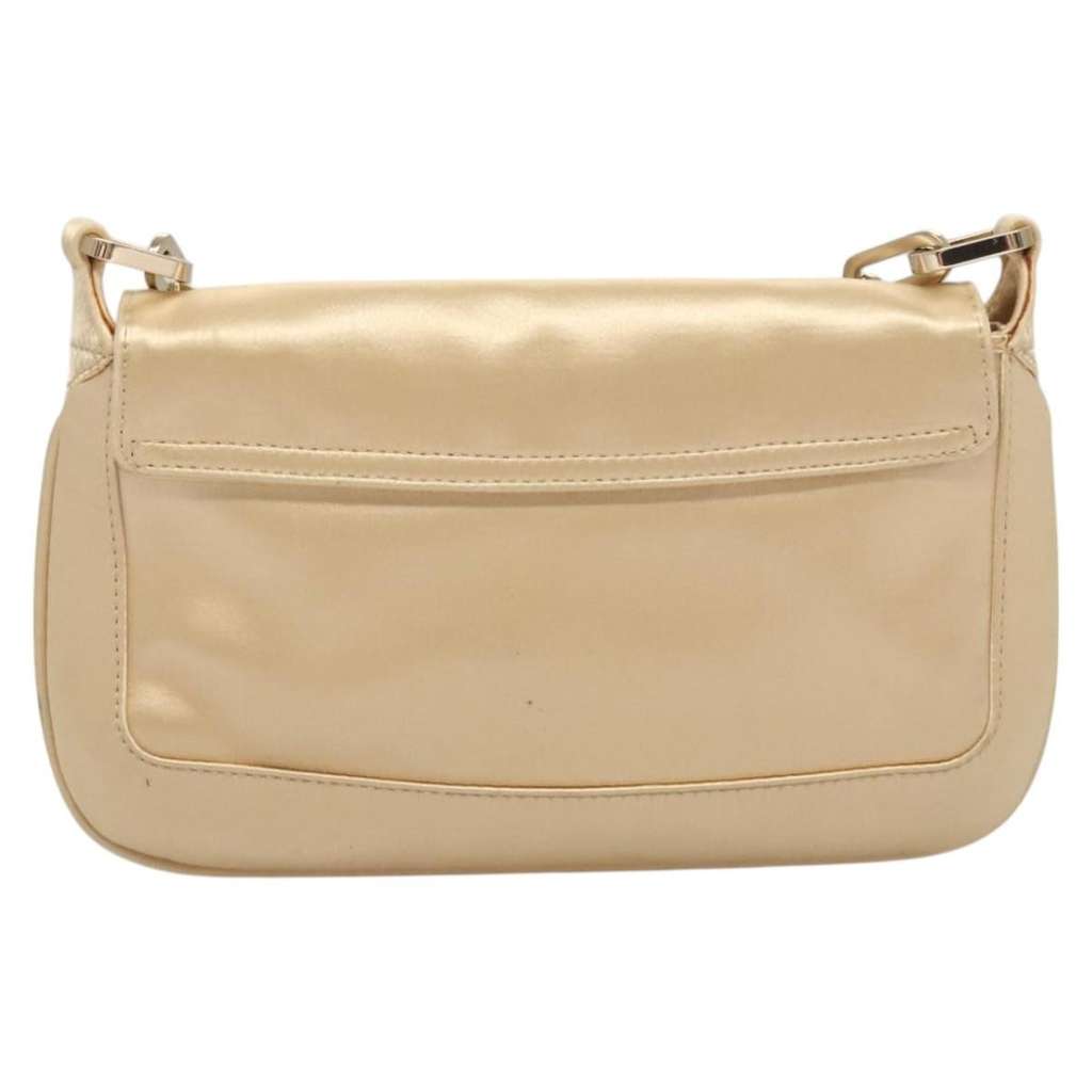 Gucci Chain Flap Shoulder Bag Beige Gold Good condition - Back View