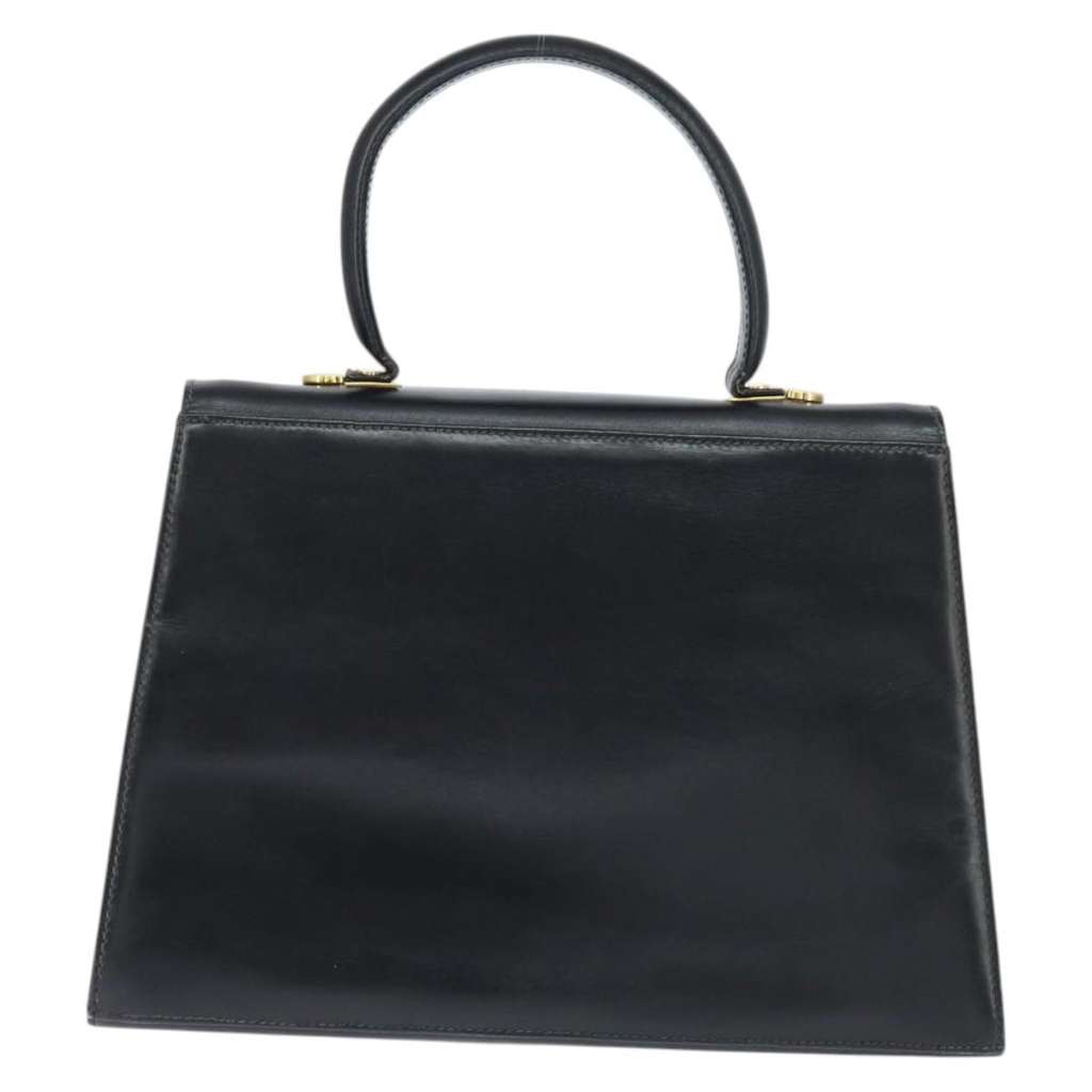 Salvatore Ferragamo Gancini Convertible Top Handle Bag Black Leather Good condition - Back View