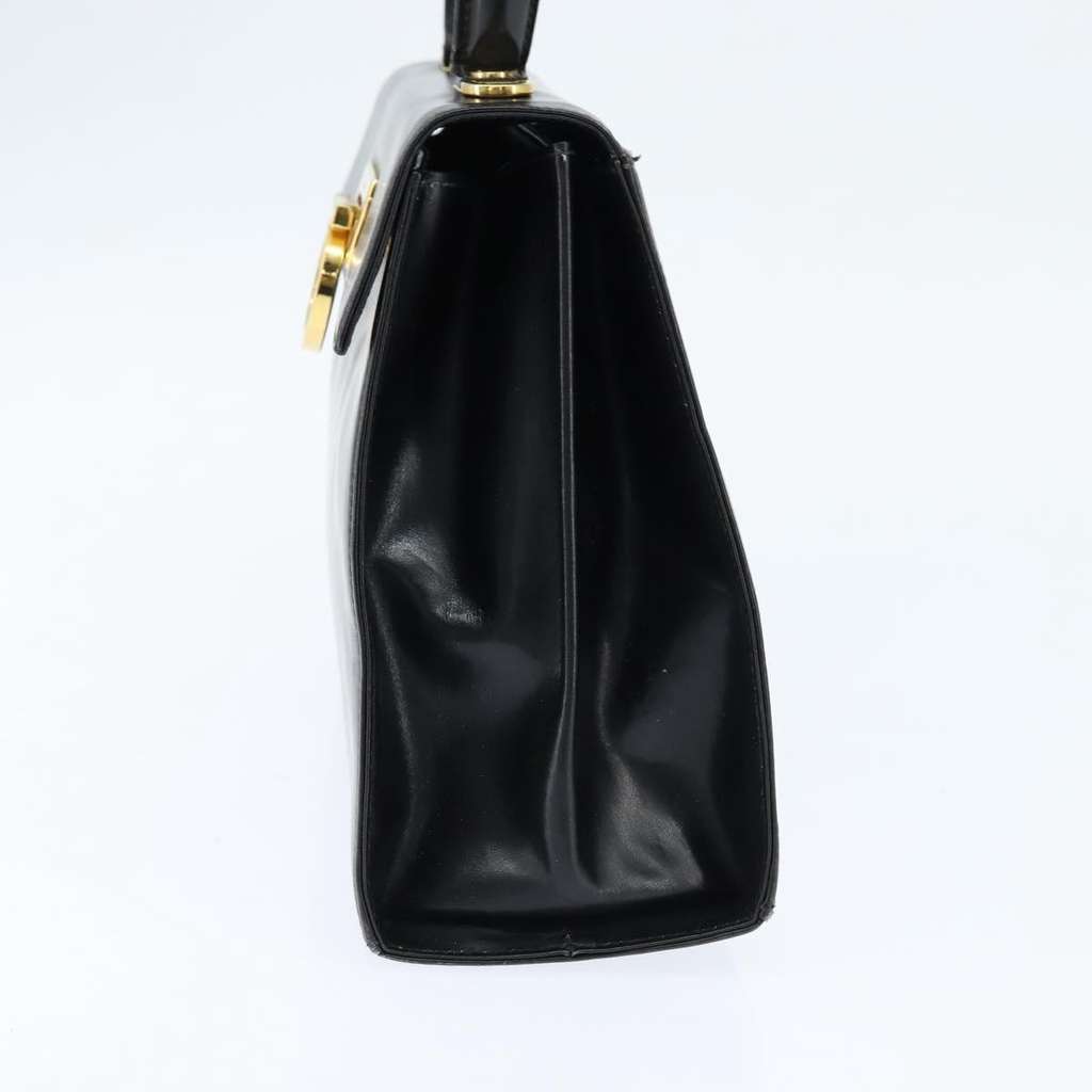 Salvatore Ferragamo Gancini Convertible Top Handle Bag Black Leather Good condition - Model View