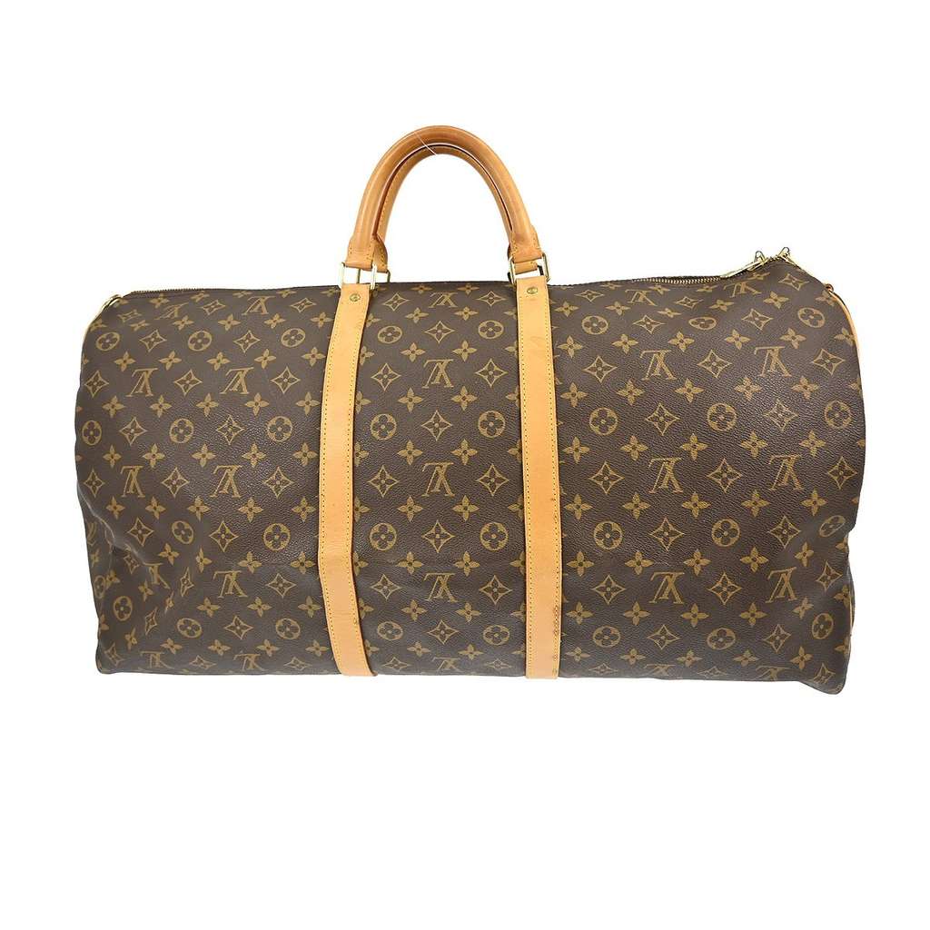 Louis Vuitton Keepall Bag Brown Canvas Fair condition - Back View